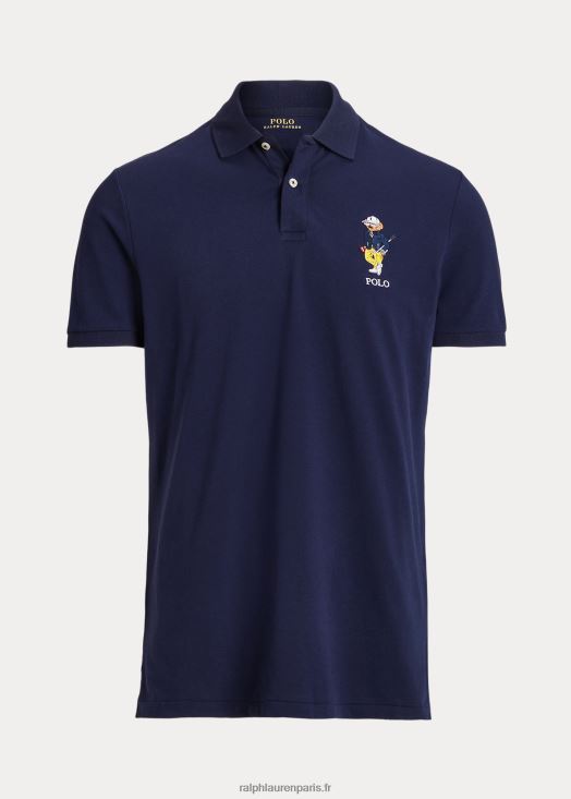 polo ours performance slim personnalisé 46T60T531 Hommes Ralph Lauren marine raffinée