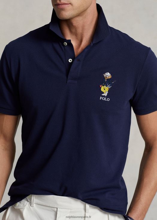 polo ours performance slim personnalisé 46T60T531 Hommes Ralph Lauren marine raffinée