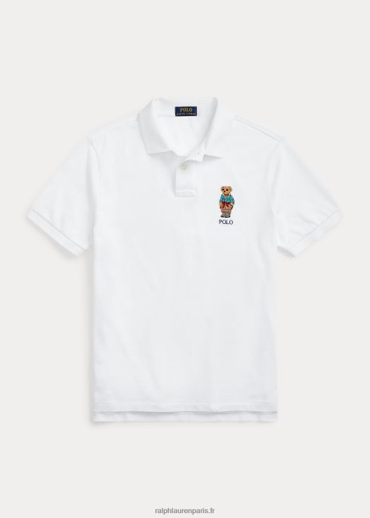 polo ours polo slim fit personnalisé 46T60T1206 Hommes Ralph Lauren blanc