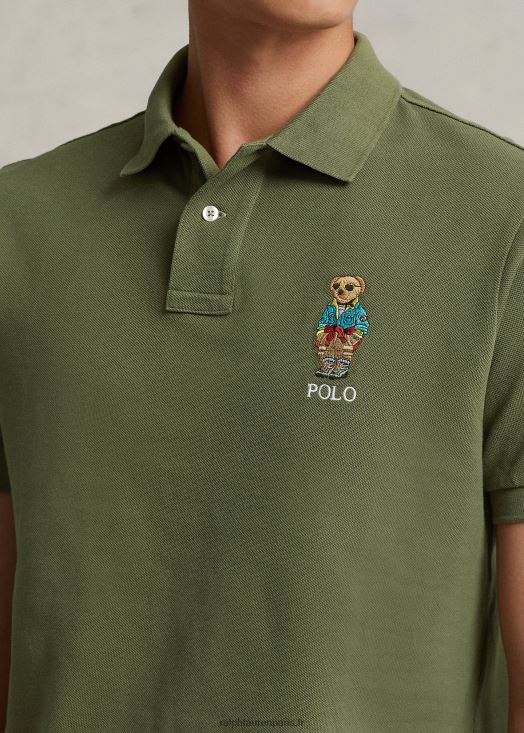 polo ours polo slim fit personnalisé 46T60T8660 Hommes Ralph Lauren