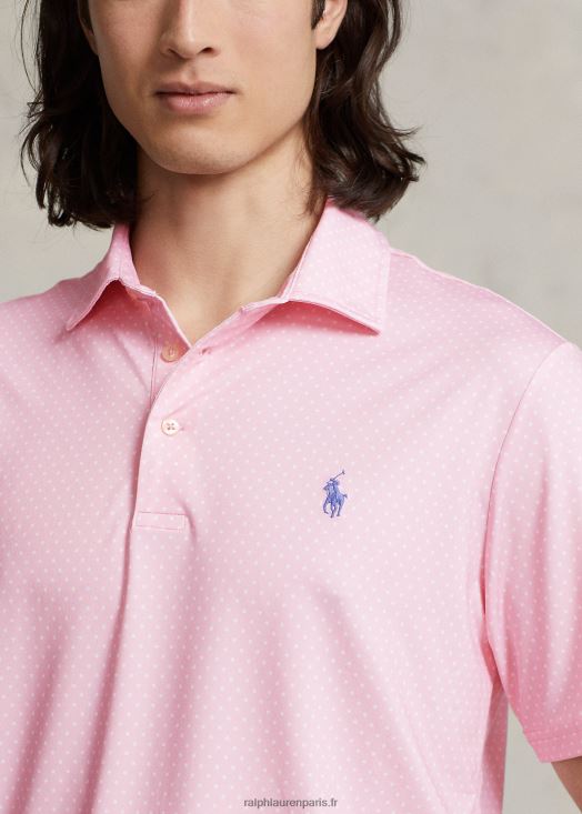 polo performance à pois coupe classique 46T60T1110 Hommes Ralph Lauren pois preppy rose carmel