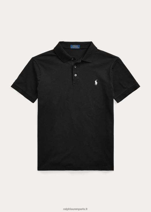 polo personnalisé en mesh stretch coupe slim 46T60T525 Hommes Ralph Lauren noir