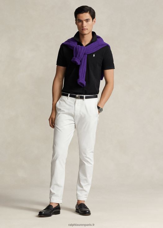 polo personnalisé en mesh stretch coupe slim 46T60T525 Hommes Ralph Lauren noir