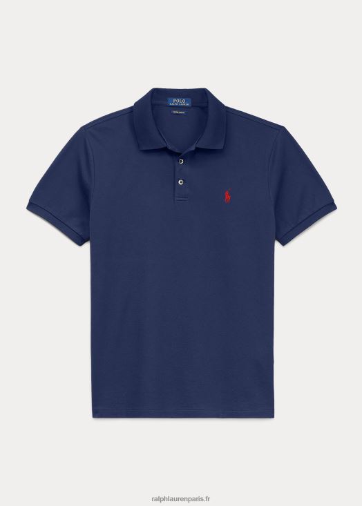 polo personnalisé en mesh stretch coupe slim 46T60T527 Hommes Ralph Lauren marine raffinée