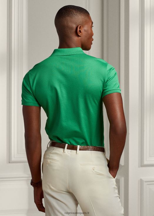 polo piqué coupe slim personnalisé 46T60T56 Hommes Ralph Lauren vert nautique
