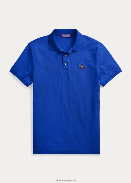 polo piqué coupe slim personnalisé 46T60T59 Hommes Ralph Lauren bleu royal