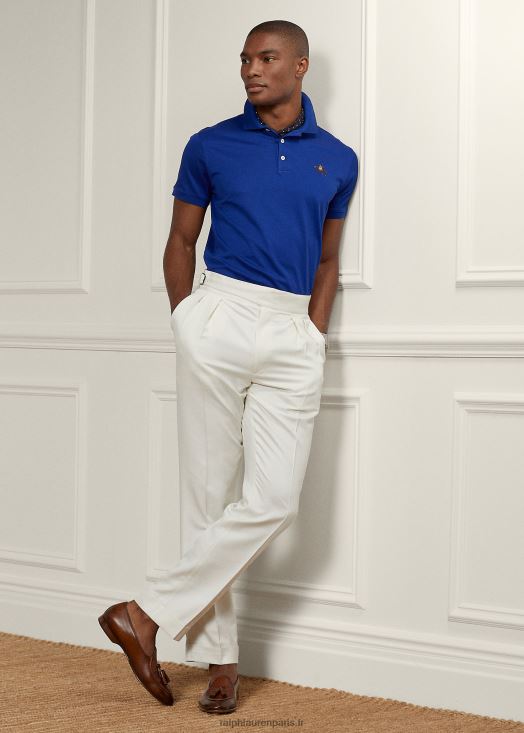 polo piqué coupe slim personnalisé 46T60T59 Hommes Ralph Lauren bleu royal