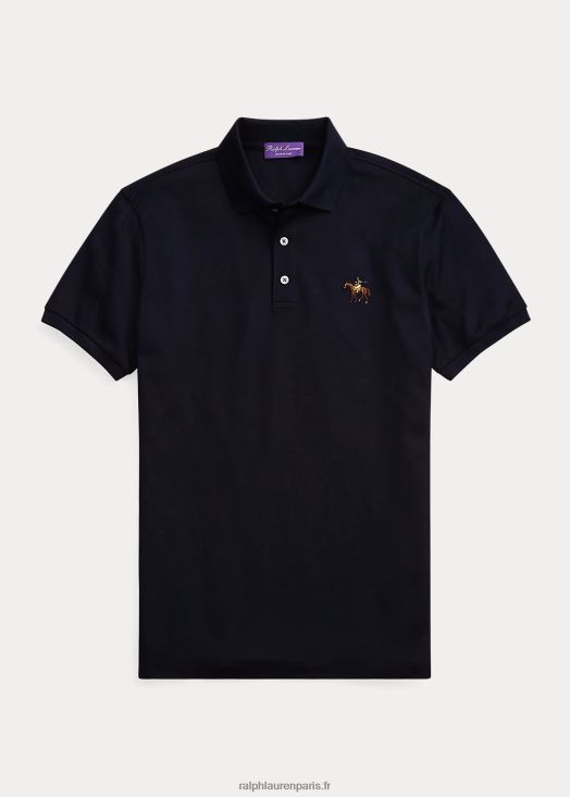 polo piqué coupe slim personnalisé 46T60T60 Hommes Ralph Lauren président classique marine