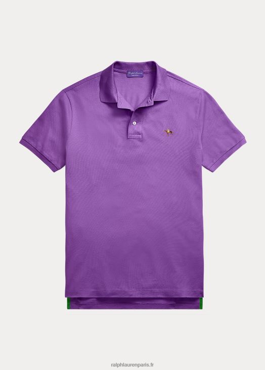 polo piqué coupe slim personnalisé 46T60T61 Hommes Ralph Lauren violet vif