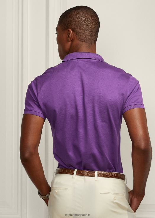 polo piqué coupe slim personnalisé 46T60T61 Hommes Ralph Lauren violet vif
