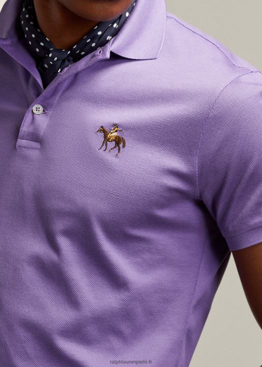 polo piqué coupe slim personnalisé 46T60T62 Hommes Ralph Lauren lavande classique