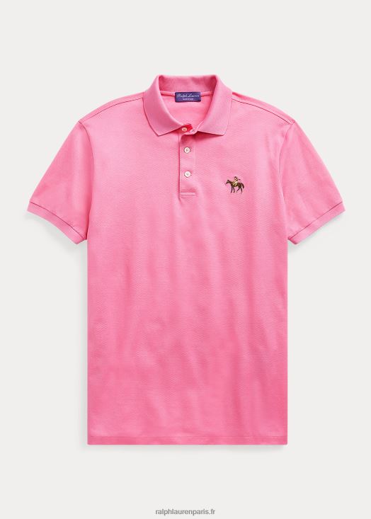 polo piqué coupe slim personnalisé 46T60T64 Hommes Ralph Lauren rose vif classique