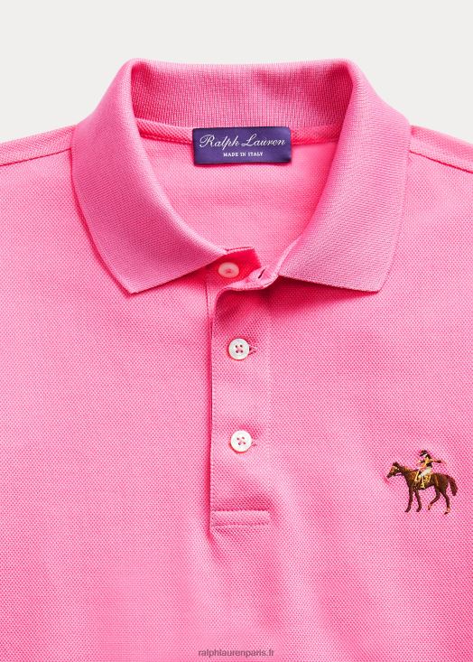 polo piqué coupe slim personnalisé 46T60T64 Hommes Ralph Lauren rose vif classique