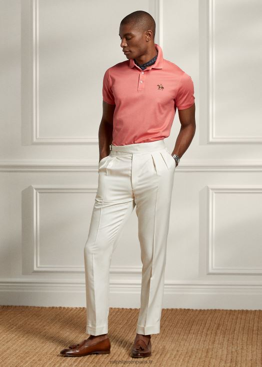 polo piqué coupe slim personnalisé 46T60T66 Hommes Ralph Lauren melon