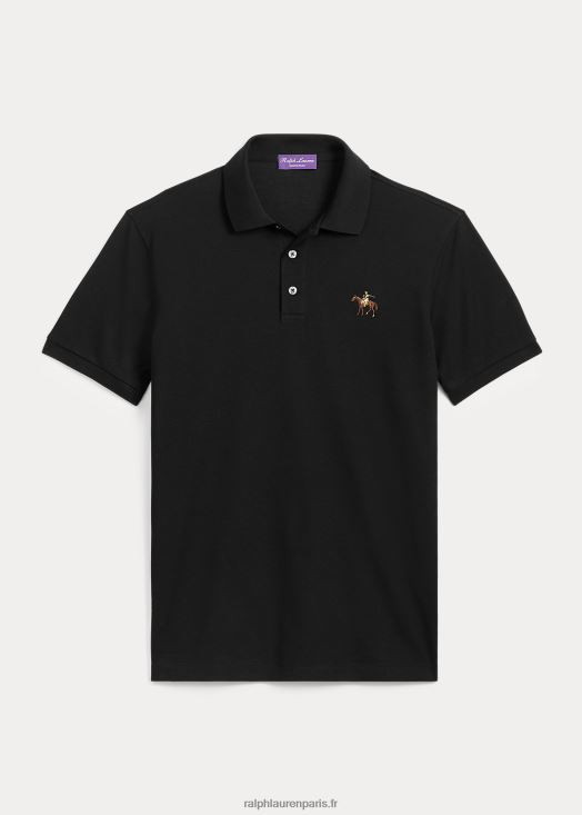 polo piqué coupe slim personnalisé 46T60T68 Hommes Ralph Lauren noir classique