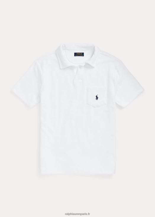 polo éponge coupe slim personnalisé 46T60T556 Hommes Ralph Lauren blanc