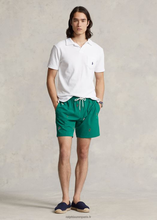 polo éponge coupe slim personnalisé 46T60T556 Hommes Ralph Lauren blanc