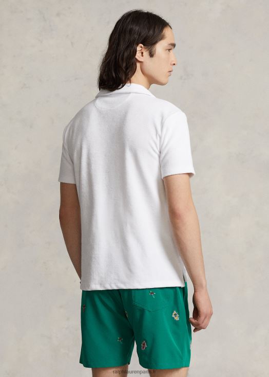 polo éponge coupe slim personnalisé 46T60T556 Hommes Ralph Lauren blanc