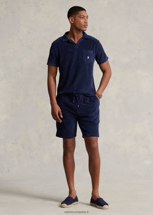 polo éponge coupe slim personnalisé 46T60T557 Hommes Ralph Lauren marine de newport