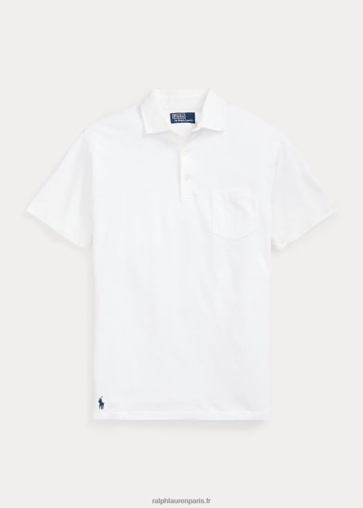 polo slim fit personnalisé en coton et lin 46T60T1230 Hommes Ralph Lauren blanc