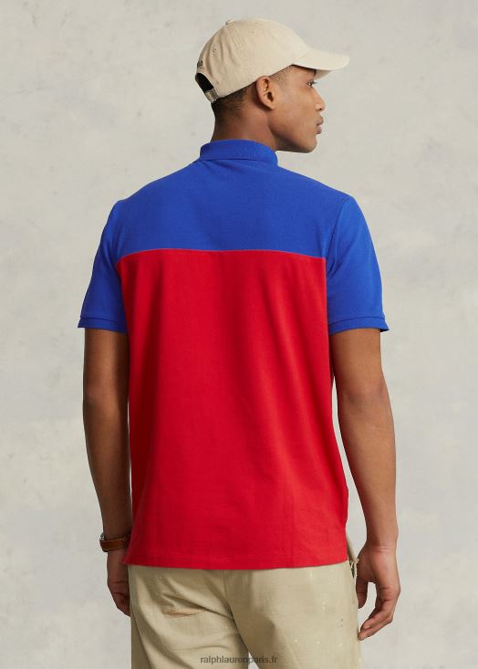 polo utilitaire coupe classique en mesh 46T60T8453 Hommes Ralph Lauren rl 2000 multi rouge