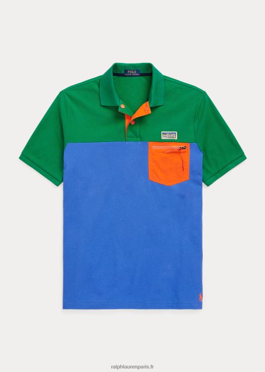 polo utilitaire coupe classique en mesh 46T60T8454 Hommes Ralph Lauren étoile saphir multi