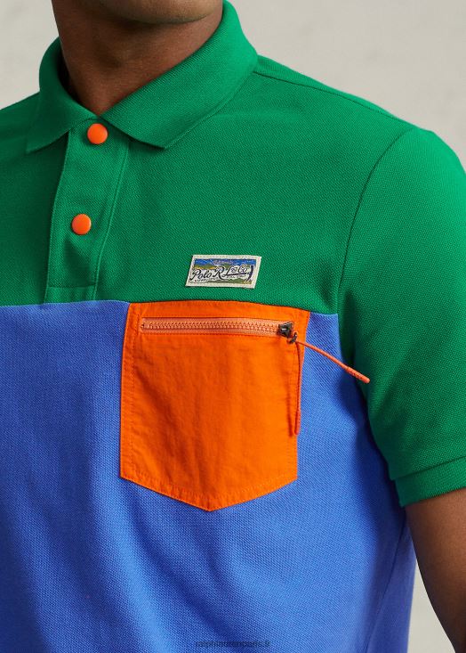 polo utilitaire coupe classique en mesh 46T60T8454 Hommes Ralph Lauren étoile saphir multi