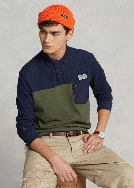 polo utilitaire coupe classique en mesh 46T60T8463 Hommes Ralph Lauren croisière marine multi