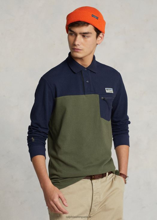 polo utilitaire coupe classique en mesh 46T60T8463 Hommes Ralph Lauren croisière marine multi