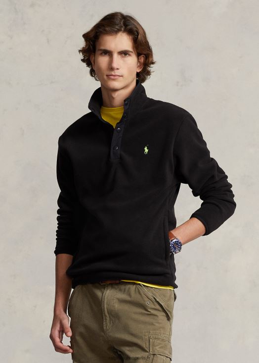 pull à col montant en molleton brossé 46T60T8664 Hommes Ralph Lauren noir