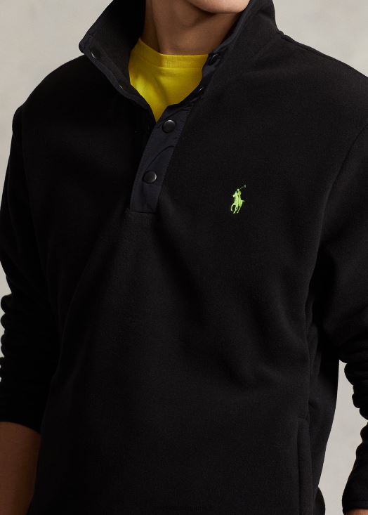 pull à col montant en molleton brossé 46T60T8664 Hommes Ralph Lauren noir