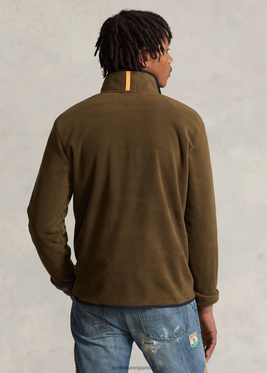 pull à col montant en molleton brossé 46T60T8665 Hommes Ralph Lauren olivier à baldaquin