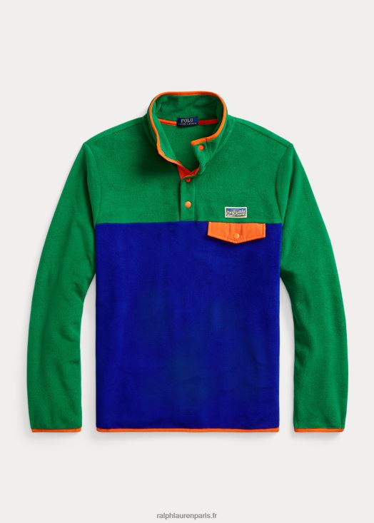 pull en molleton brossé color-block 46T60T1182 Hommes Ralph Lauren multi vert primaire