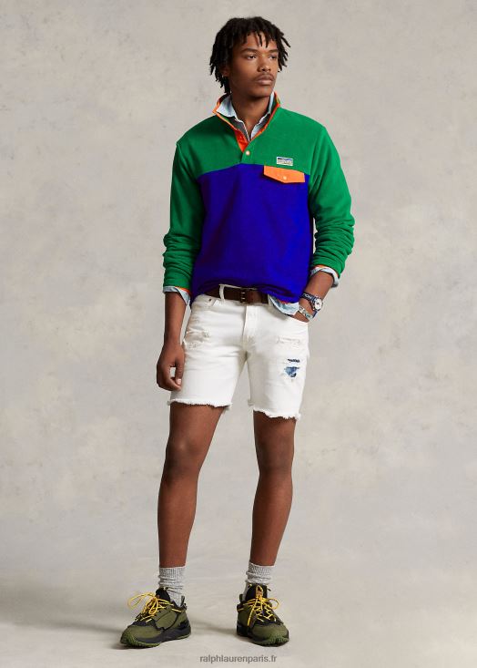 pull en molleton brossé color-block 46T60T1182 Hommes Ralph Lauren multi vert primaire