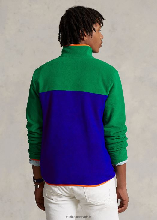 pull en molleton brossé color-block 46T60T1182 Hommes Ralph Lauren multi vert primaire