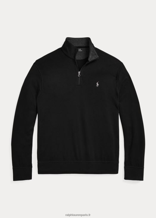 pull quart de zip en jersey de luxe 46T60T8655 Hommes Ralph Lauren noir