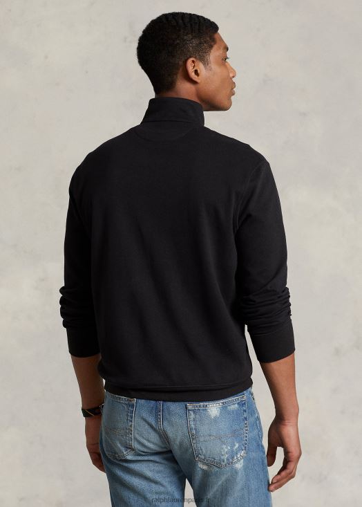 pull quart de zip en jersey de luxe 46T60T8655 Hommes Ralph Lauren noir
