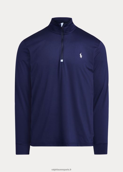 pull zippé en jersey performance 46T60T1012 Hommes Ralph Lauren marine raffinée