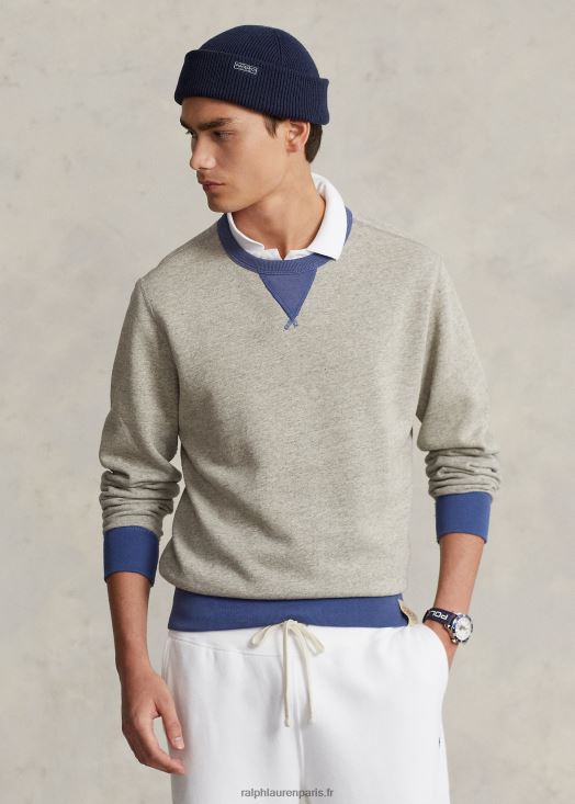 sweat bicolore en molleton 46T60T1133 Hommes Ralph Lauren loft bruyère/vieux royal