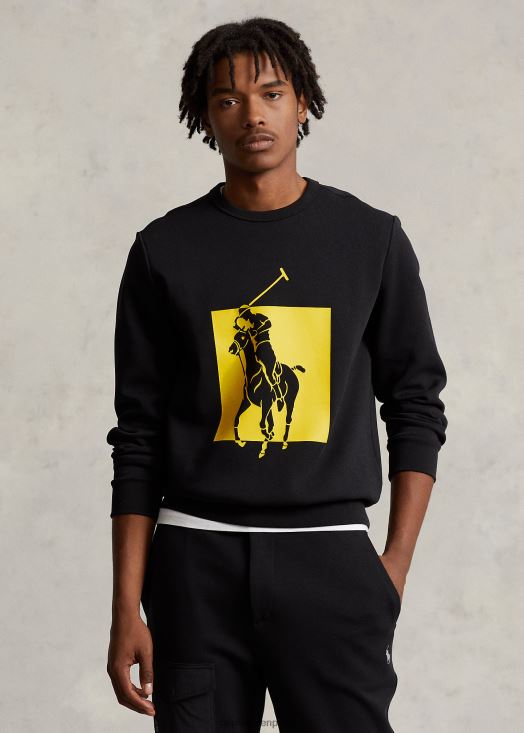 sweat big pony en maille double 46T60T8496 Hommes Ralph Lauren noir