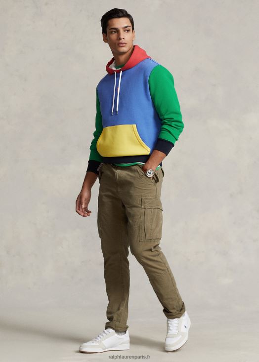 sweat à capuche colour-block 46T60T8514 Hommes Ralph Lauren maidstone bleu multi