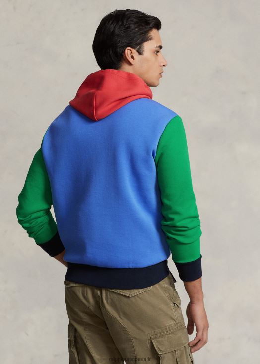 sweat à capuche colour-block 46T60T8514 Hommes Ralph Lauren maidstone bleu multi