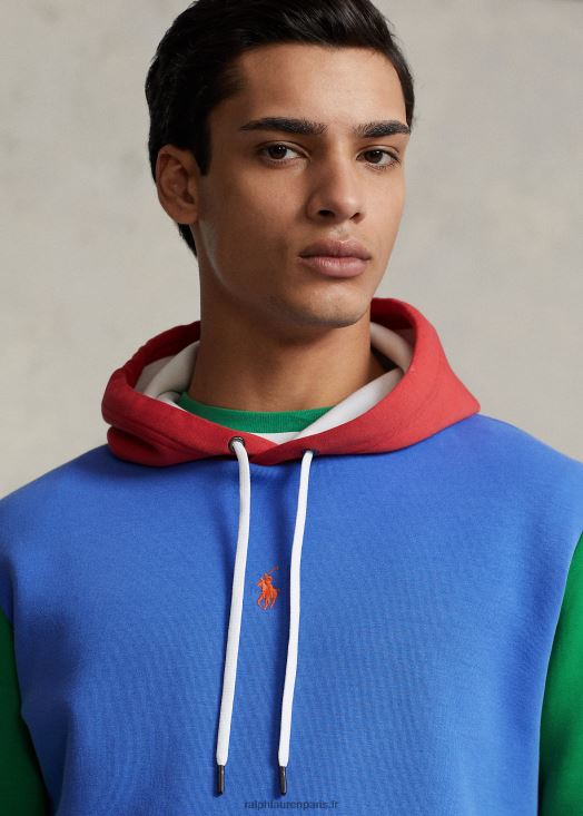 sweat à capuche colour-block 46T60T8514 Hommes Ralph Lauren maidstone bleu multi