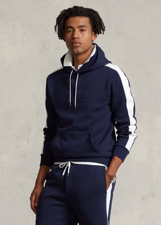 sweat à capuche en mesh à logo 46T60T1128 Hommes Ralph Lauren marine de croisière