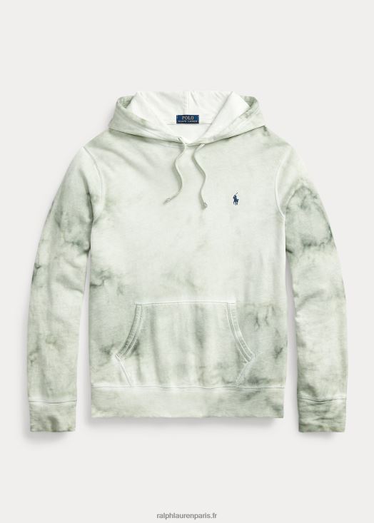sweat à capuche en molleton de coton et lin 46T60T1126 Hommes Ralph Lauren menthe fanée
