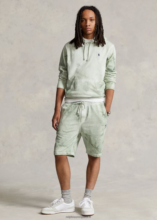 sweat à capuche en molleton de coton et lin 46T60T1126 Hommes Ralph Lauren menthe fanée