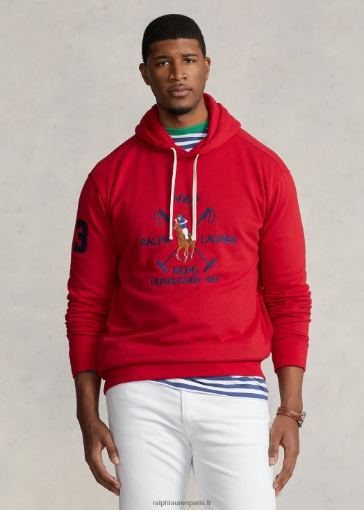 sweat à capuche en polaire avec écusson big pony 46T60T1629 Hommes Ralph Lauren rl 2000 rouge