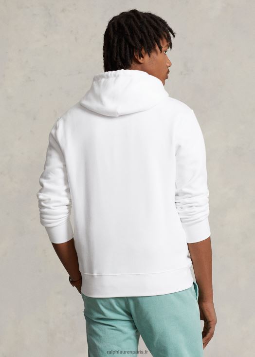 sweat à capuche en polaire polo bear 46T60T1107 Hommes Ralph Lauren ours pêcheur blanc