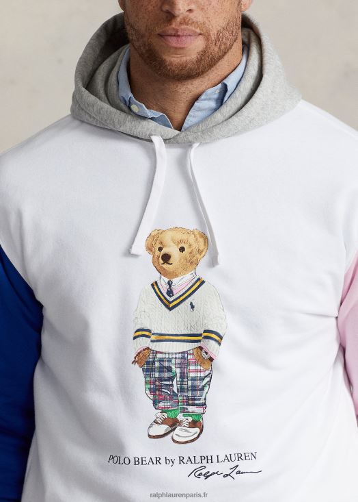 sweat à capuche en polaire polo bear 46T60T1646 Hommes Ralph Lauren ours blanc