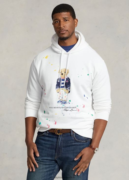 sweat à capuche en polaire polo bear 46T60T1663 Hommes Ralph Lauren ours de magasin blanc